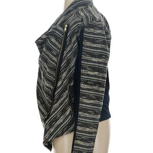 Lucky Brand Black and Gold Striped Jacket